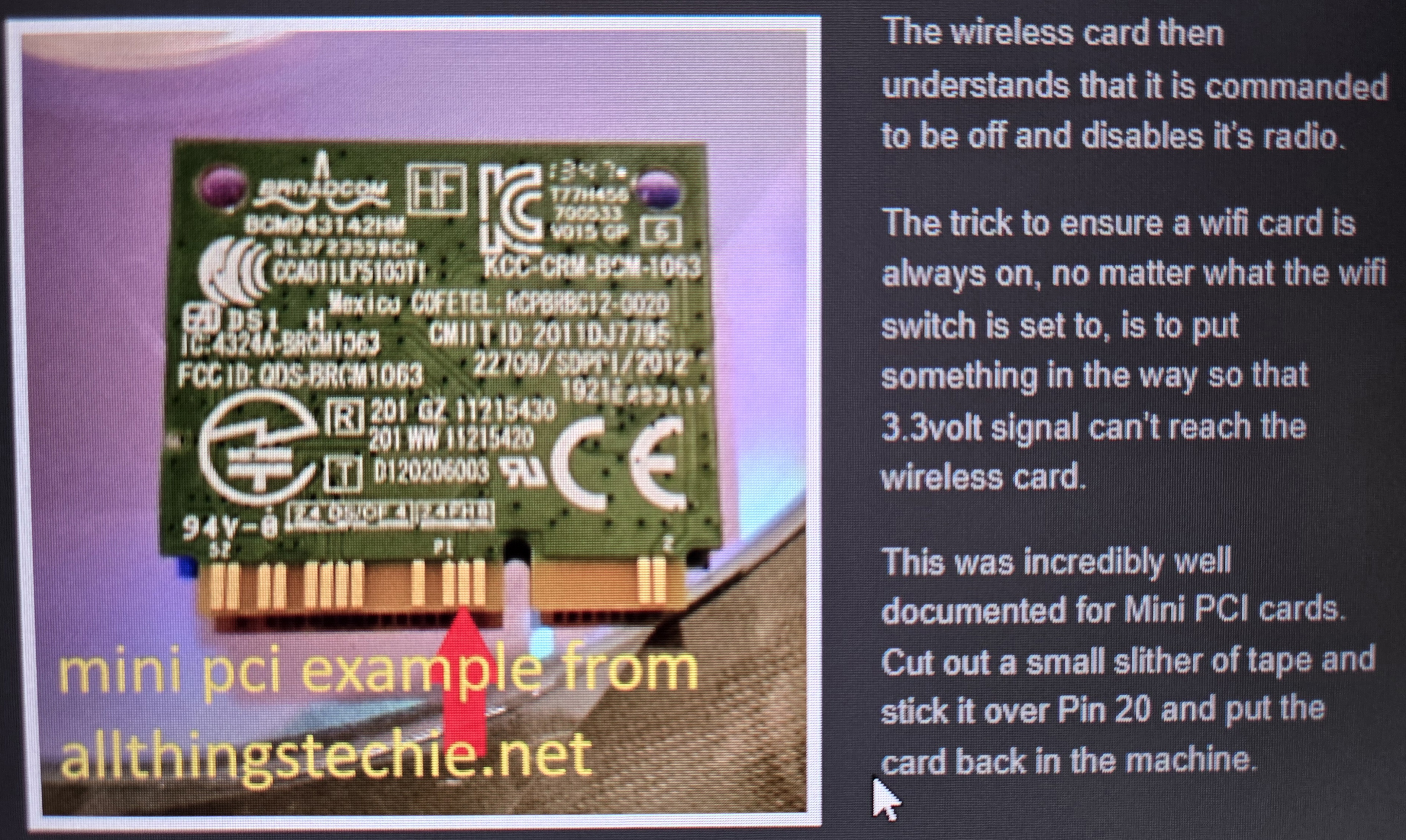 Pin20 minicard