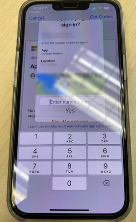 Microsoft Authenticator blocking the number matching number