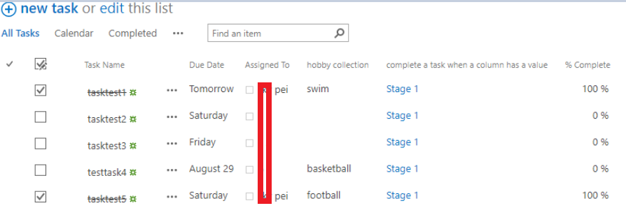 Automatically let SharePoint workflow complete a task when a column has ...