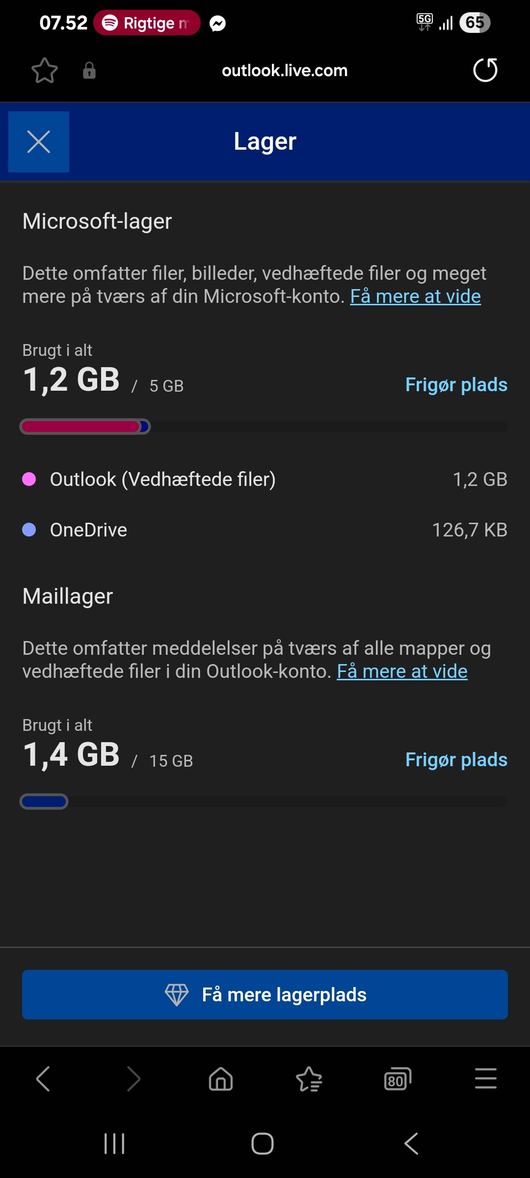 Its tell me my mail is full - Microsoft Q&A