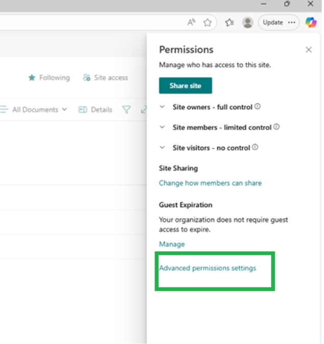 External user has access to tenant but cannot access a site even after ...