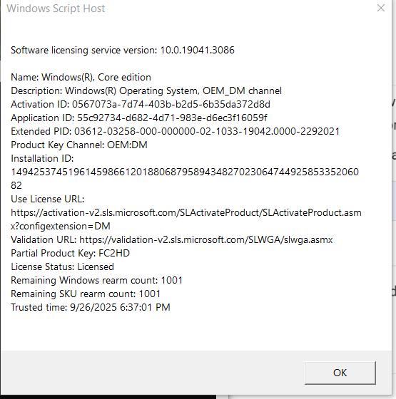 W-10 oem product key not accepted after installing W-11 was allowed to ...