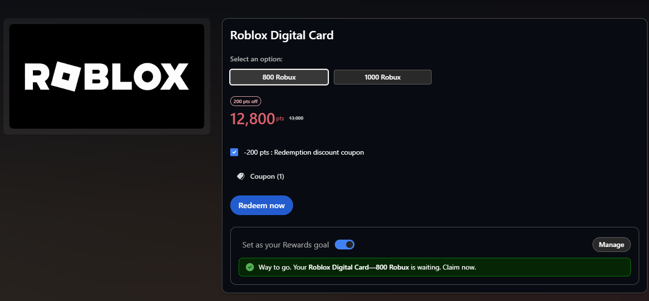 Where are the options for fewer robux - Microsoft Q&A