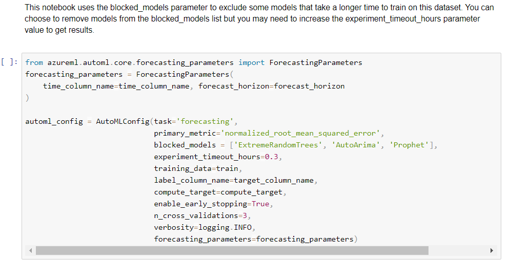 Forecasting and AutoMLConfig do not propagate to UI - Microsoft Q&A