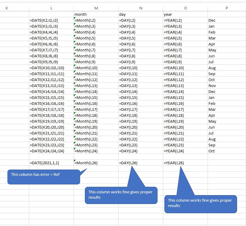 Month Formula Not working - Microsoft Q&A