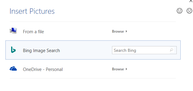 Something happened to my insert picture options in Office 2016. How do ...