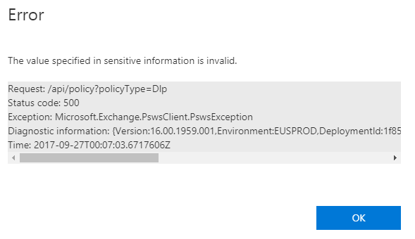 "The value specified in sensitive information is invalid" - How do I ...