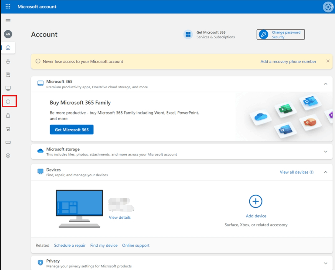 I can sign into my Outlook account but cannnot change any setting ...