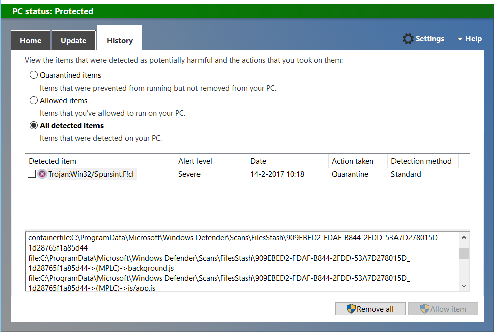 Windows defender bug: detects javascript files as virus, and ...