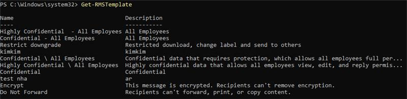 RMS Templates Not Syncing from Purview/AIP to Exchange Online ...