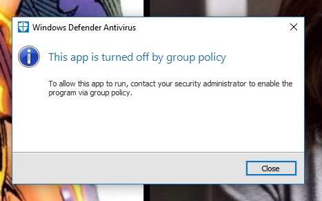 I can not stop Defender pop up error messages - Microsoft Q&A