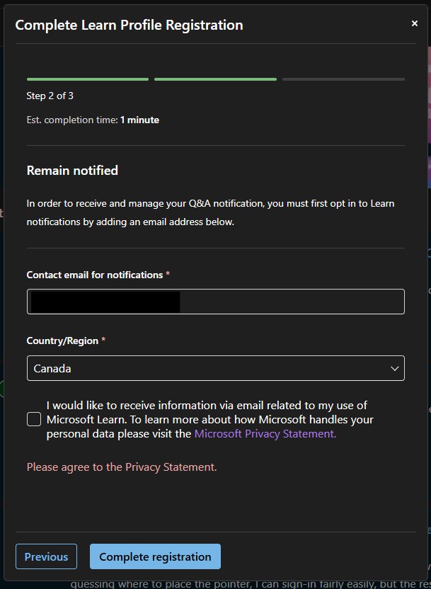 3 noted bugs/problems with the website - Microsoft Q&A