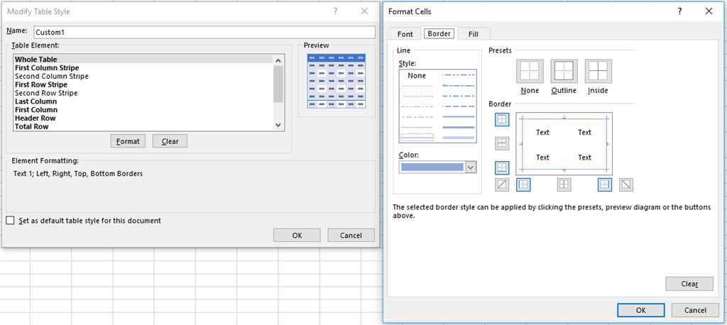 Modify Table Styles - Options Grayed Out - Microsoft Q&A