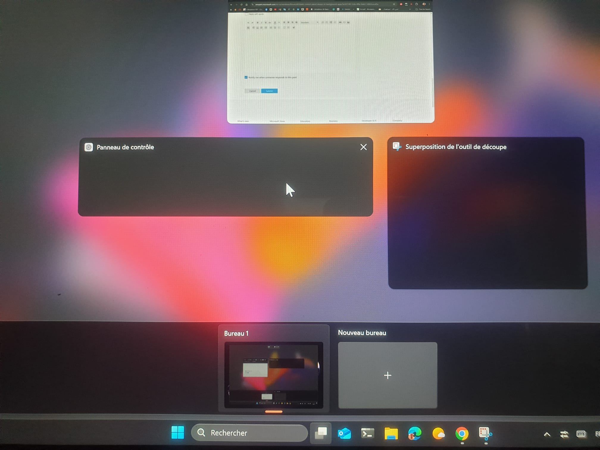 Blank Control Panel always in background apps - Microsoft Q&A