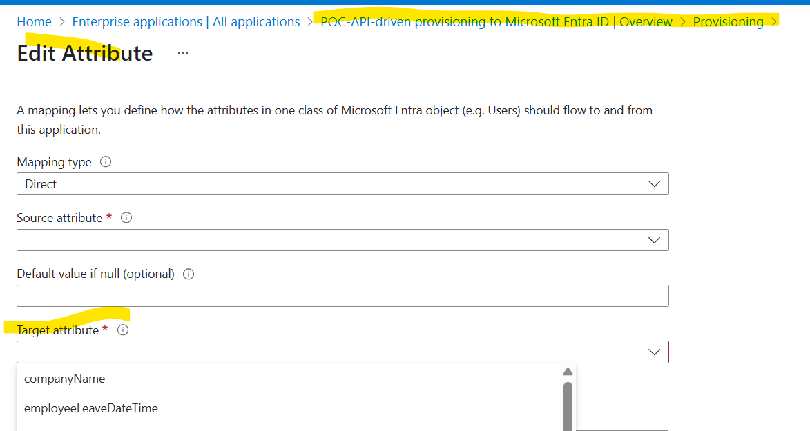 Provisioning for Custom user attributes using API driven provisioning ...