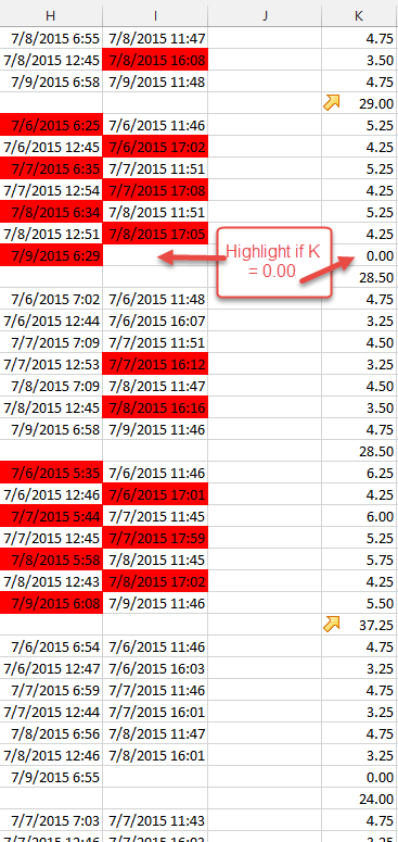 Conditional Formatting | Highlight a cell if another equals 0 ...