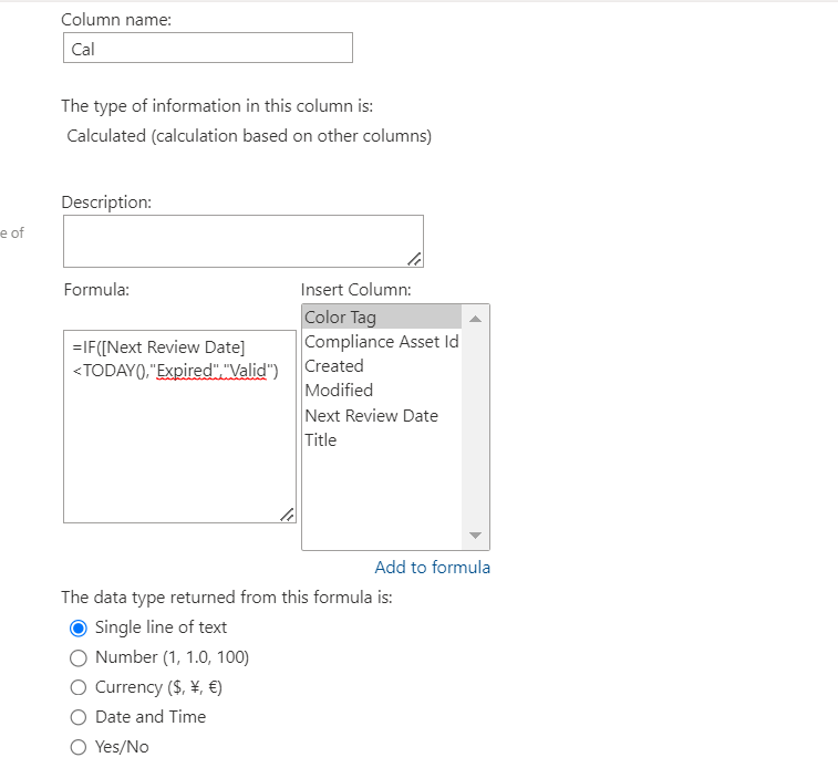 Help with SharePoint calculated column formula with IF logic to return ...