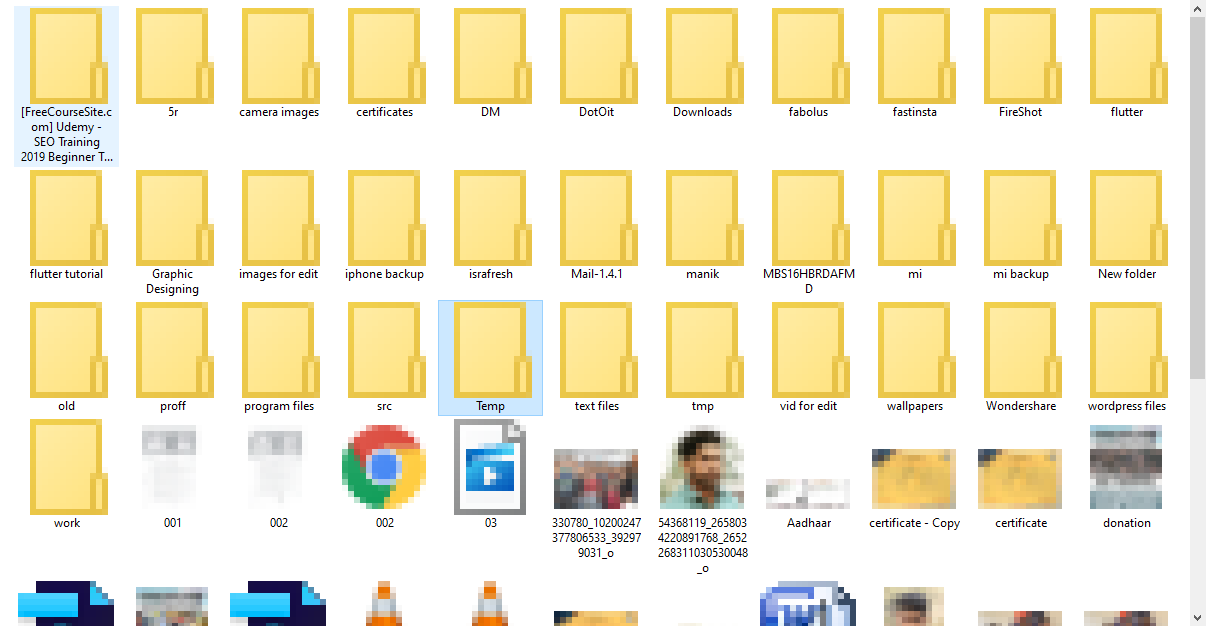 Window 10 Folder Showing blurry and image thumbnails not Showing ...