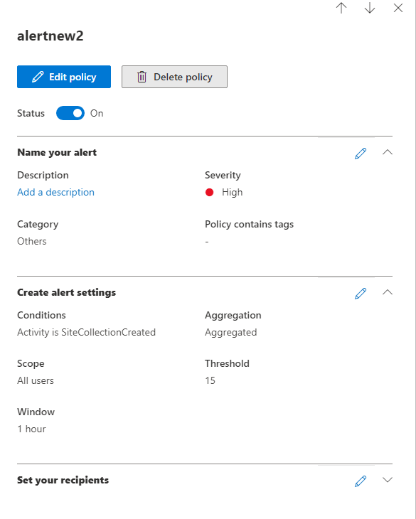 Group or Site Creation Alert - Microsoft Q&A