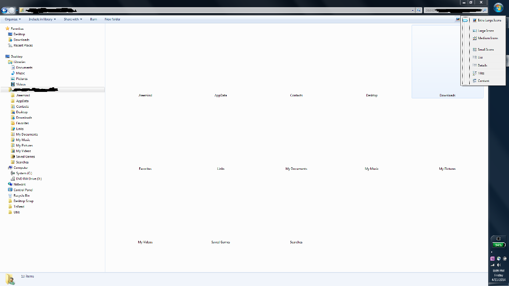 Windows 7 - Folder / File icons dont show up in Large and Extra Large ...