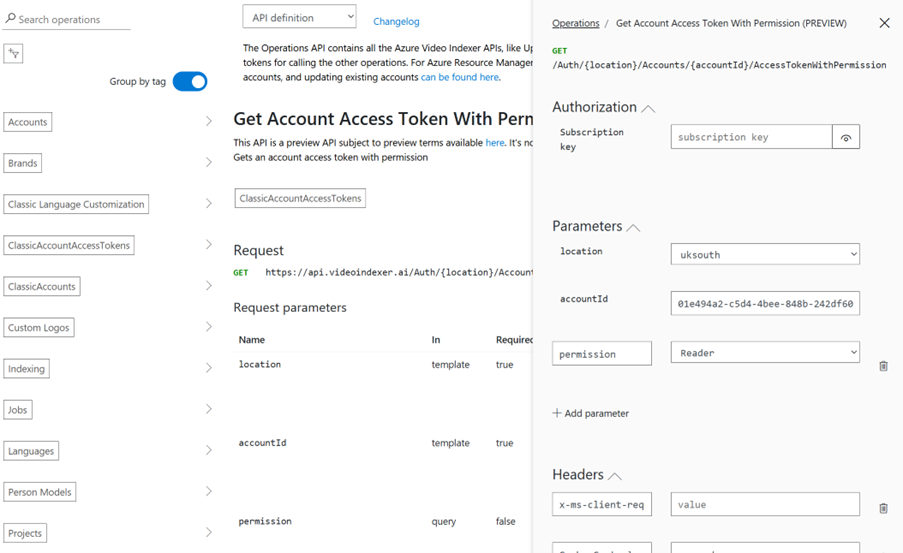 Azure AI Video Indexer API Get Insight - Microsoft Q&A