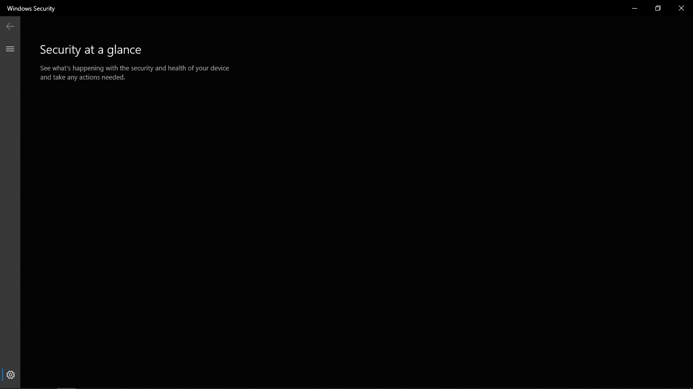 Window security not working showing security at a glance - Microsoft Q&A