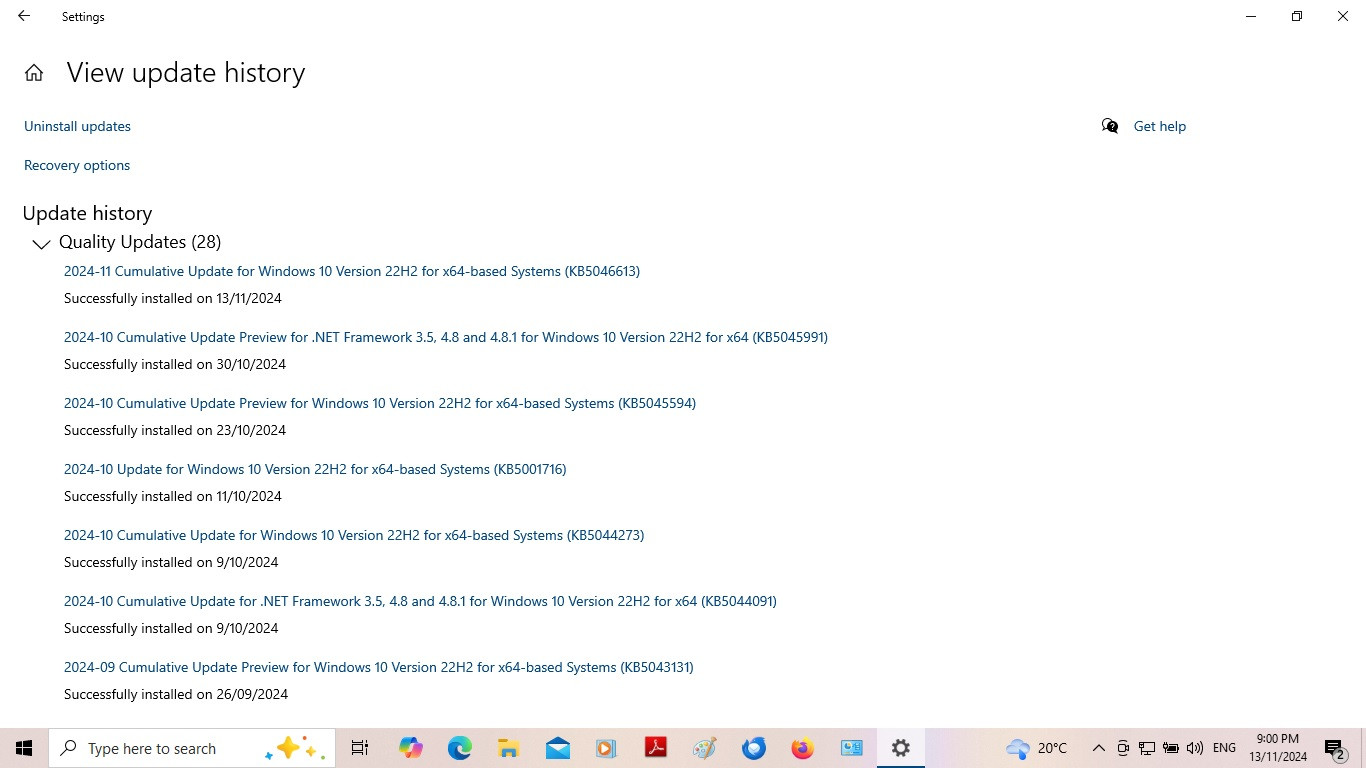Windos 10 update issue - Microsoft Q&A