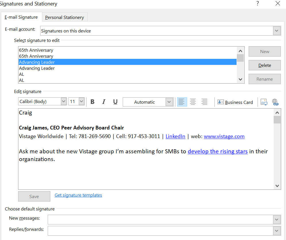 Outlook signatures screwed up - Microsoft Q&A