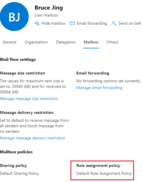 role assignment policy powershell