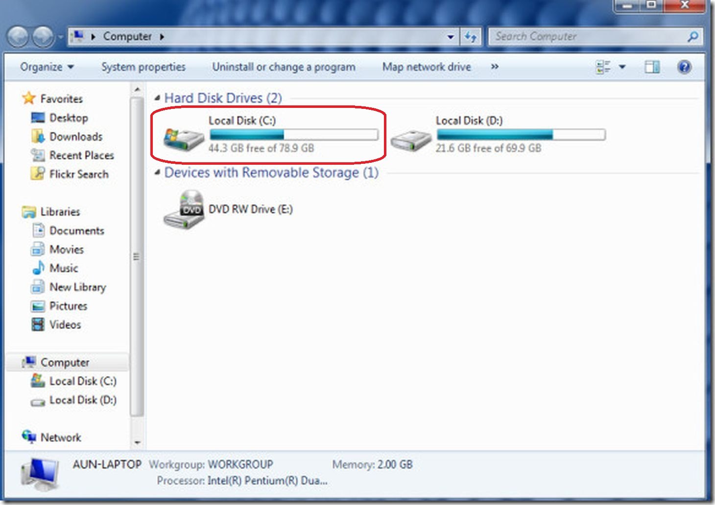 how to access local disk on windows 7 ultimate product id= 00426-OEM ...