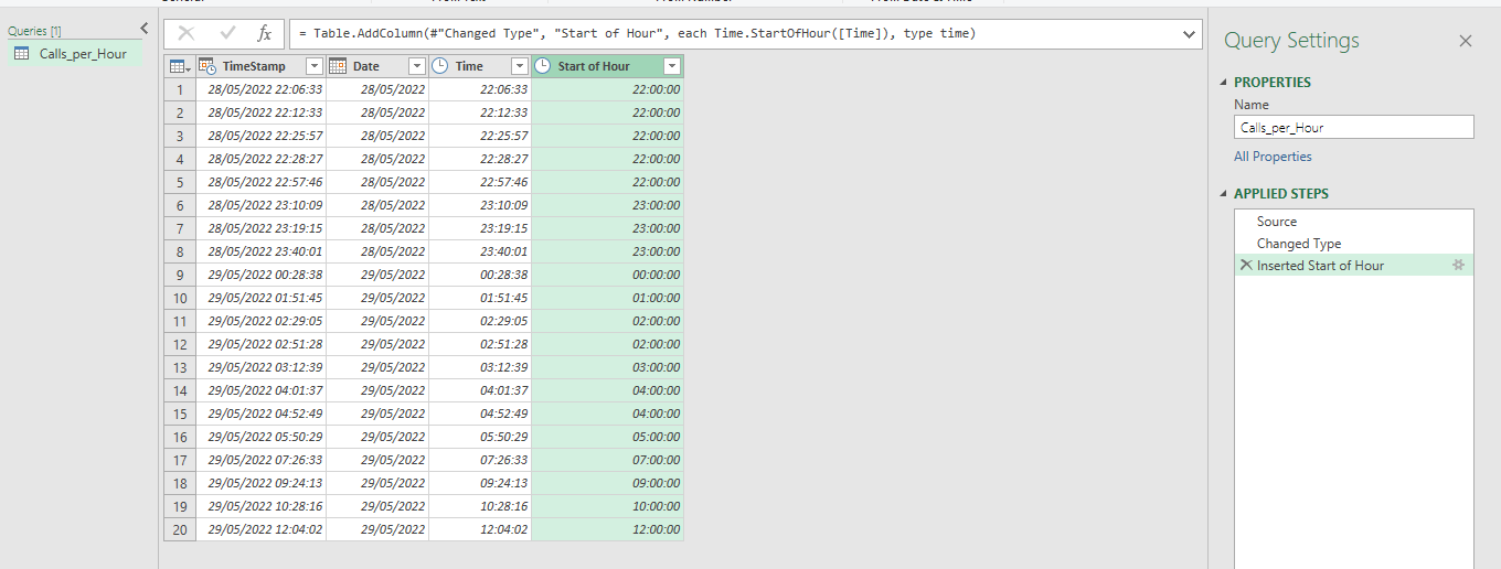 Grouping Time in Power Query - Microsoft Q&A