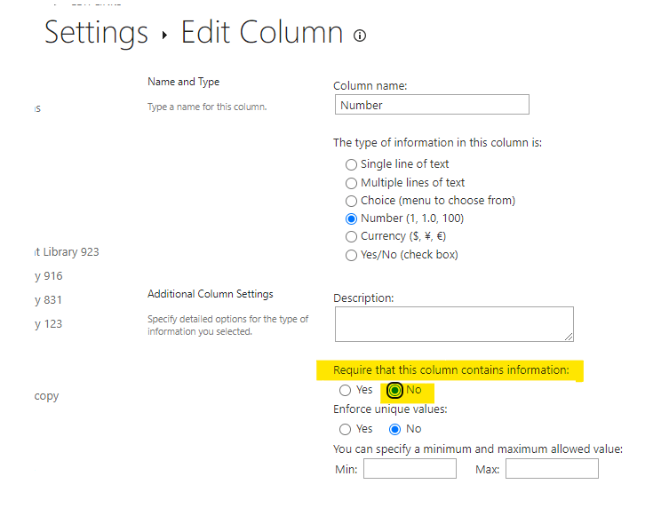 Add columns in MS List 