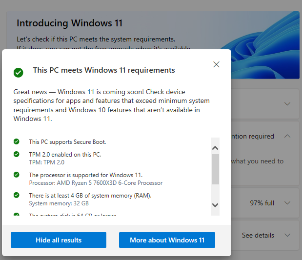 Got error when attempting to upgrade from Windows 10 to 11, now option ...