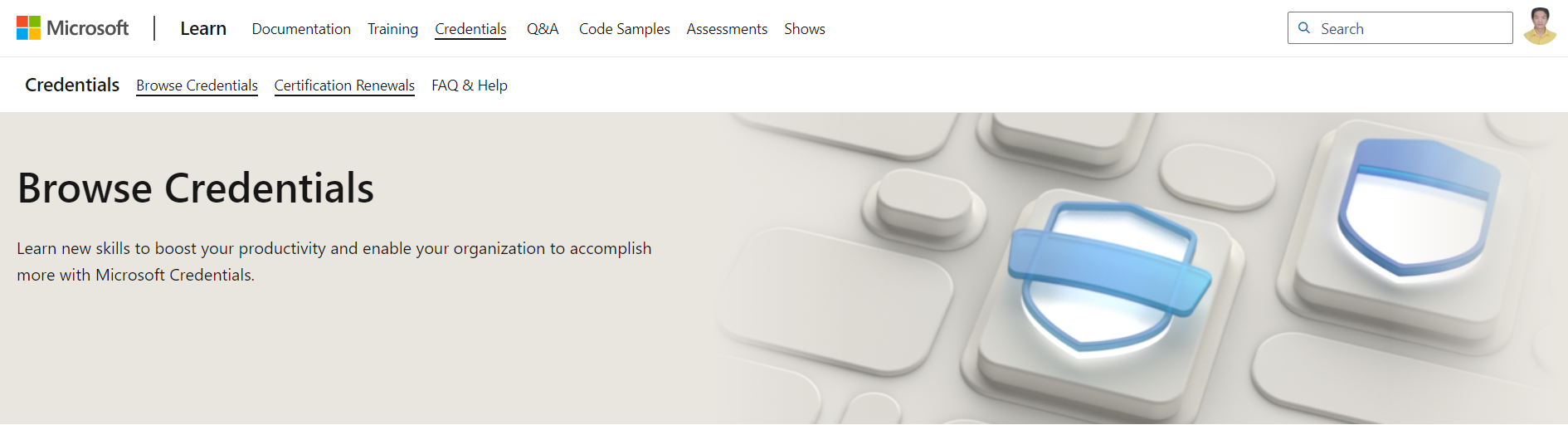 Microsoft Learn Wrong Menu - Microsoft Q&A