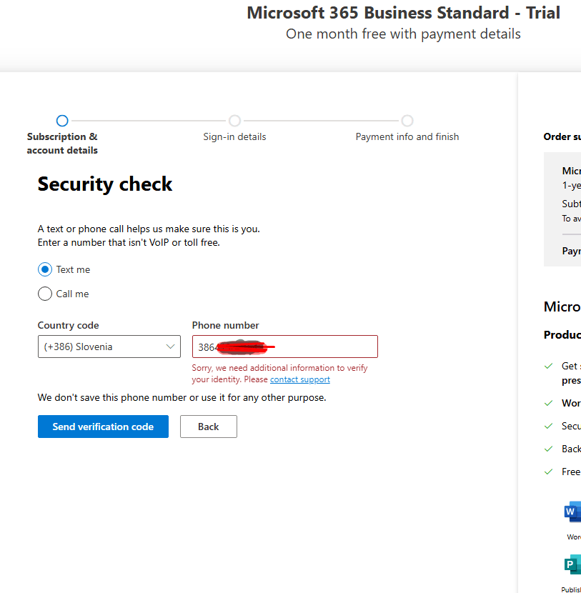 Cant create Microsoft 365 business tenant account - Microsoft Q&A