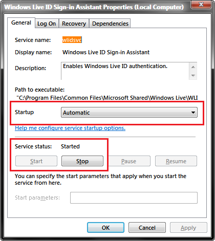A problem that cause Windows Live ID Sign in Assistant to be disabled ...