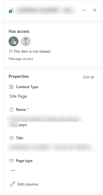 Page details