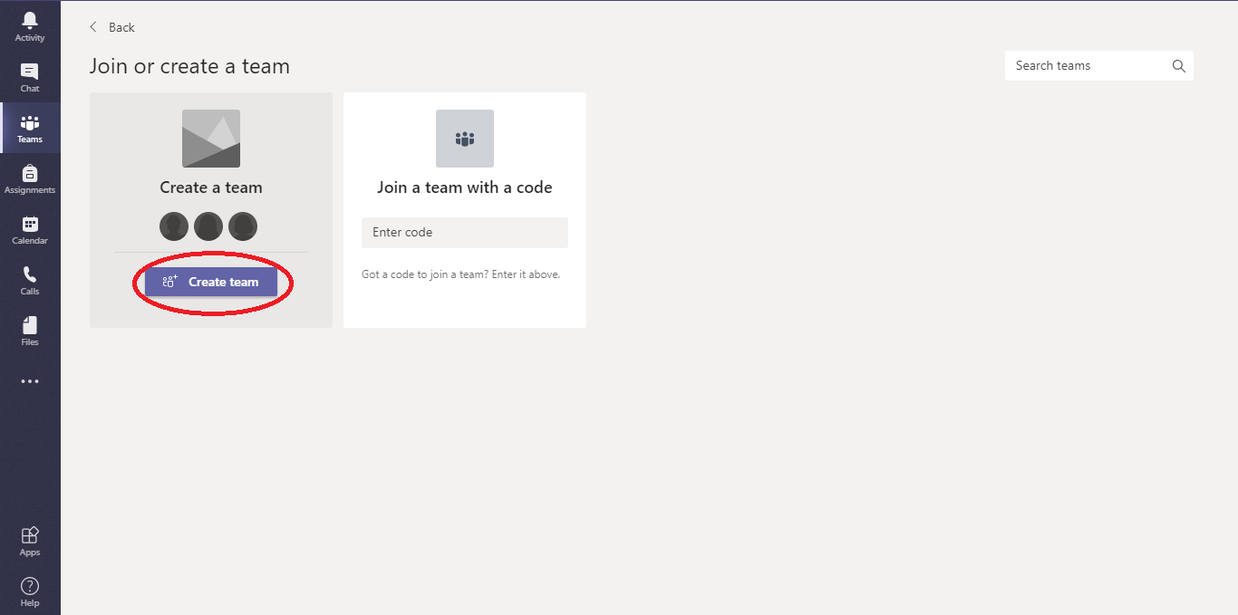 Can't create class team in Microsoft Teams - Microsoft Q&A