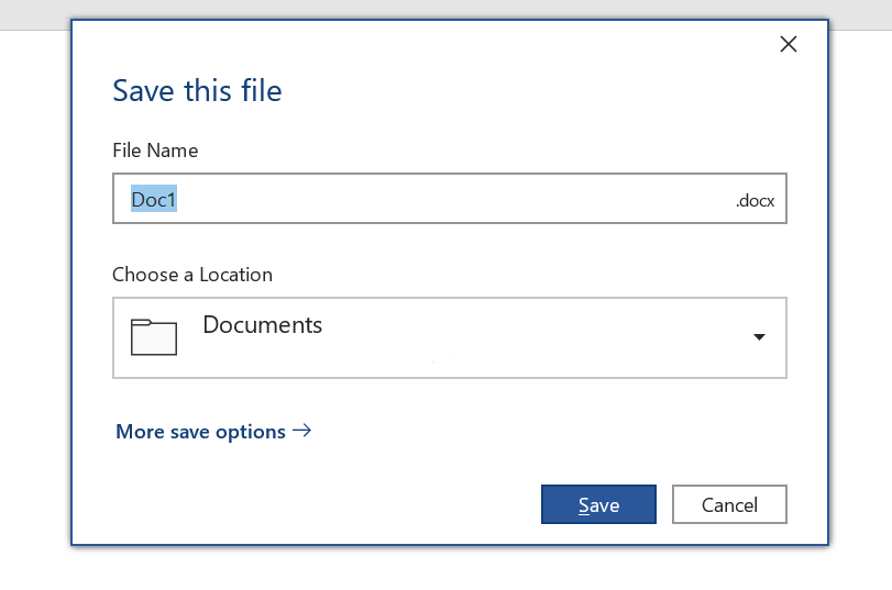 Office apps Save error - 'More locations' and 'More save options' the ...
