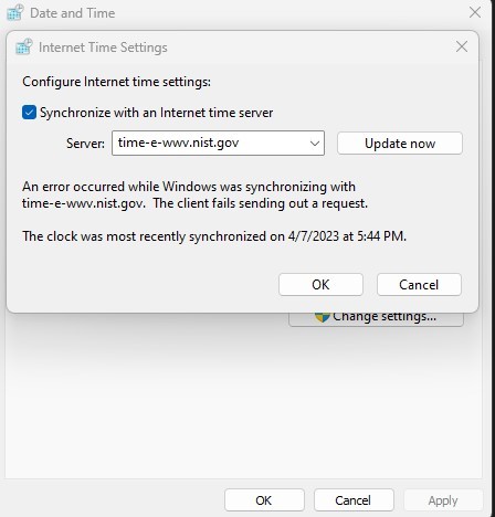Windows Time is out of sync and can't be synchronized - Microsoft Q&A