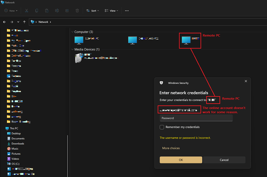 Unable to connect to LAN PC in File Explorer - Microsoft Q&A