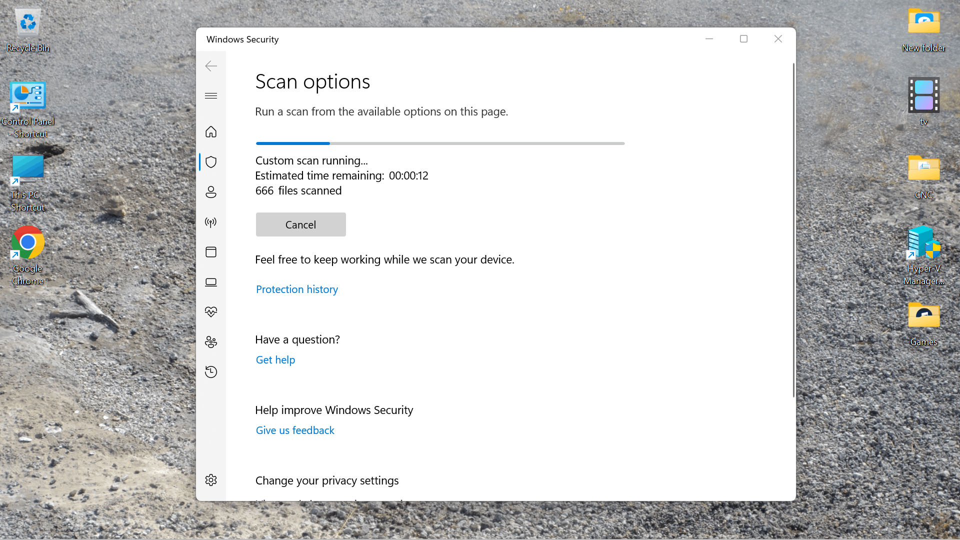 Windows Security Scan 