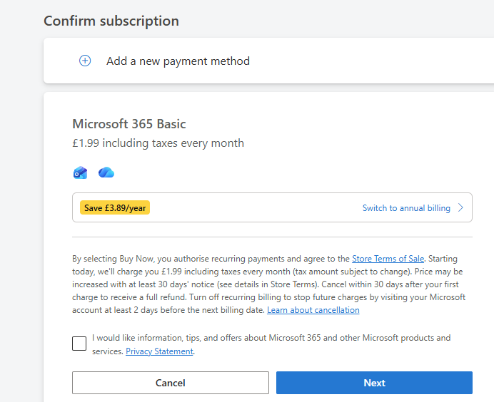 I have a subscription of MS 365 but still get adverisments in outlook ...