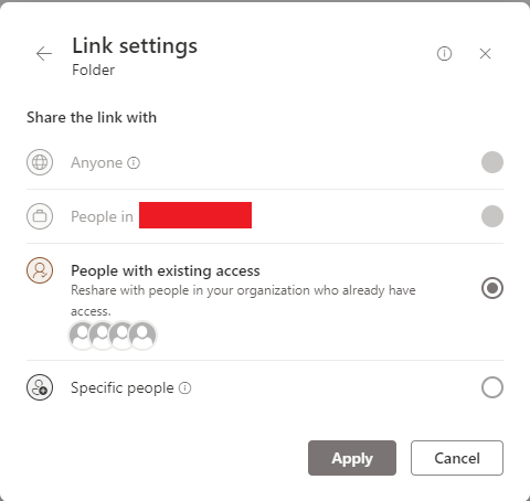 Sharing files with "Anyone" option not available - Microsoft Q&A
