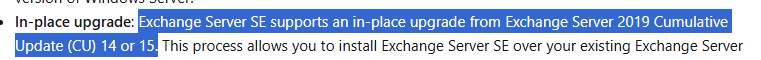 do we need to update Exchange Server 2019 CU14 to CU15 before migrating ...