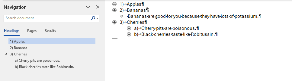 Word style separator bug causes joint paragraph to use features of ...