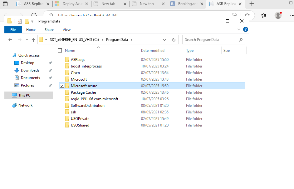 Azure site recovery Installing the Mobility agent manually . Couple of ...