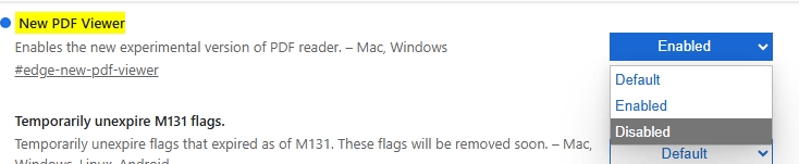 Is there a setting to ensure the pdf in edge will stay loaded ...
