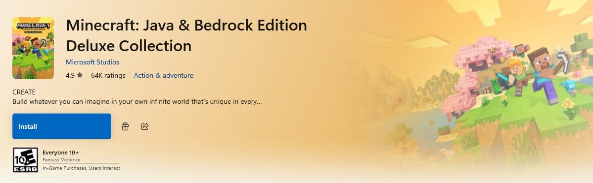 I bough Minecraft Java & Bedrock Edition Deluxe Collection as gift, but ...