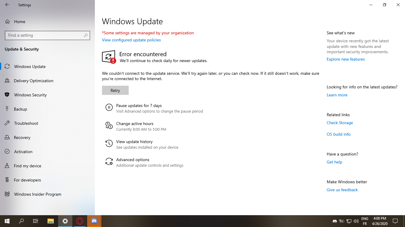 problem in windows update - Microsoft Q&A